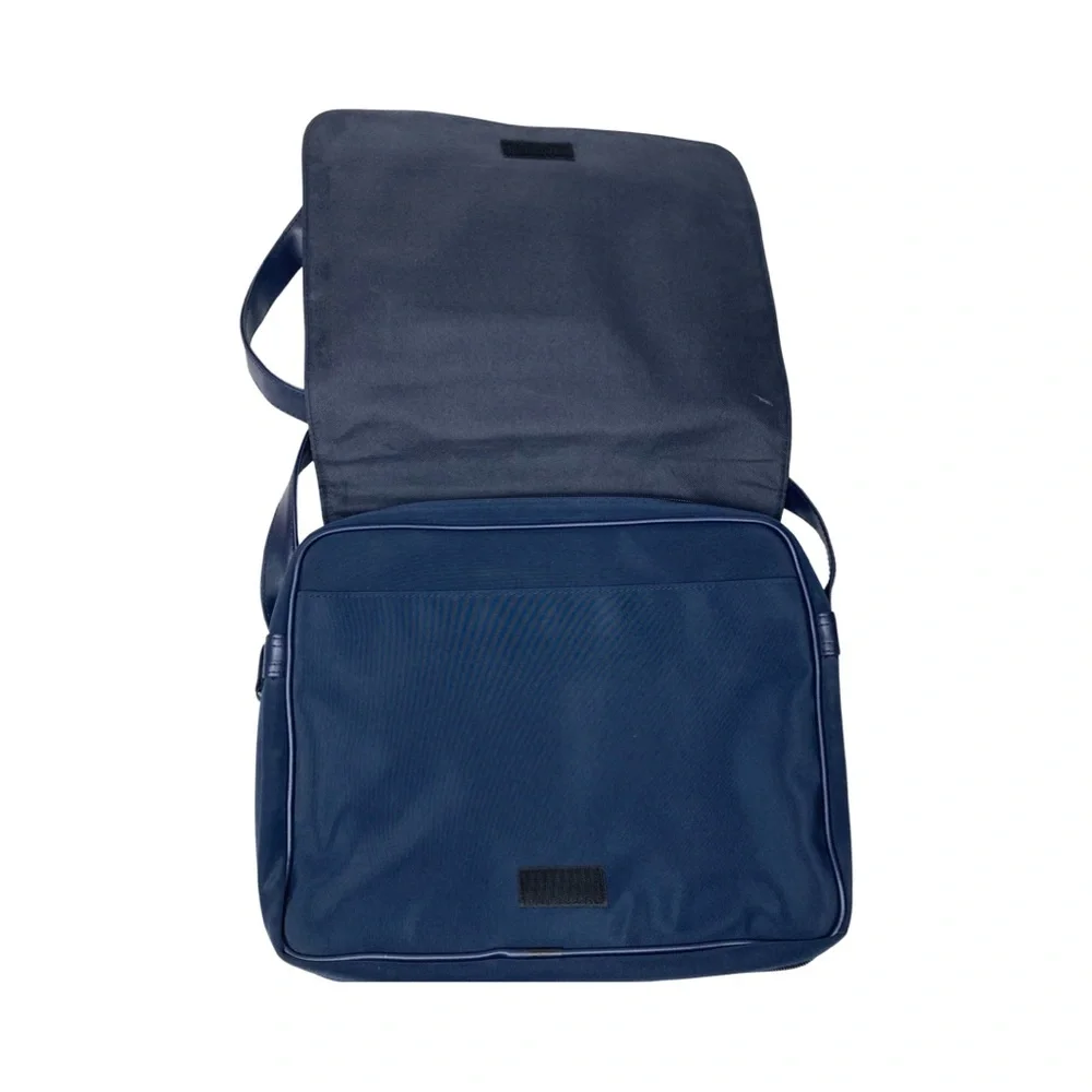 Crossbody Messenger Blue Bag Lap Top School Office Adjustable Strap Multi Pocket